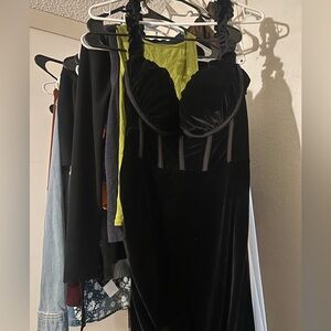 Black Velvet Corset Dress